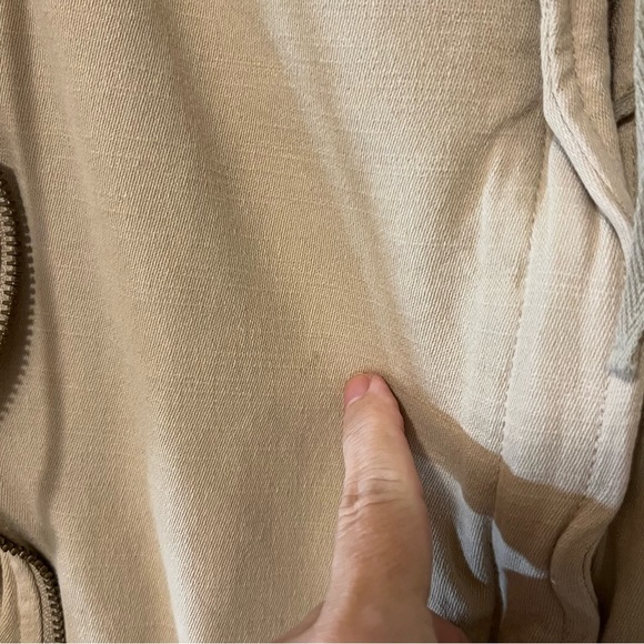 Free People Carmen Moto Jacket Beige Size Medium - Picture 13 of 14